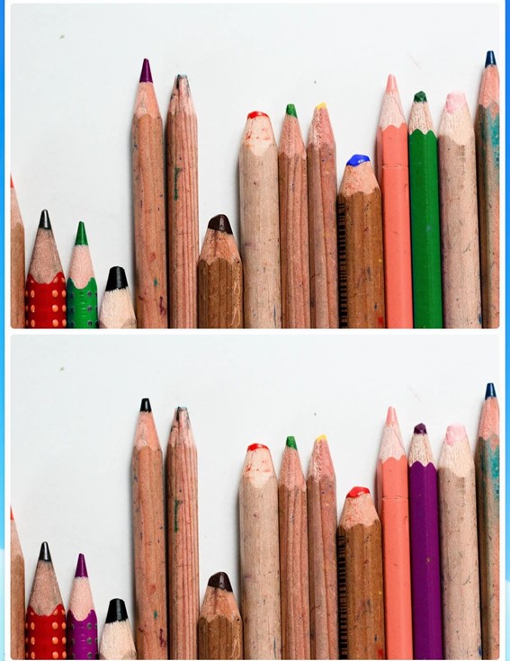 Jogo dos cinco erros do lápis: encontre as diferenças entre as imagens em menos de 10 segundos Desafio do Jogo dos cinco erros do lápis