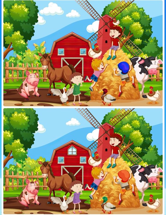 Jogo dos 7 erros da fazenda: encontre as diferenças entre as imagens do sítio em menos de 10 segundos Desafio do Jogo dos 7 erros da fazenda