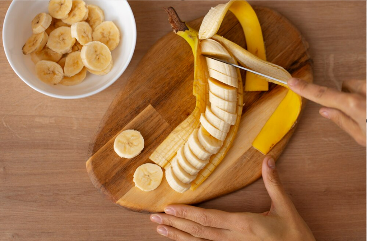 Pontinhos pretos da banana