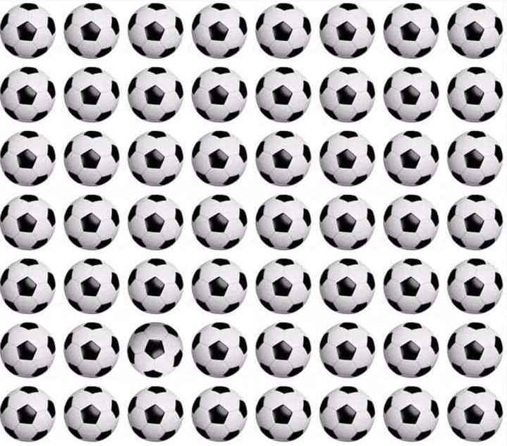 encontre a bola de futebol diferente Encontre a bola de futebol diferente.