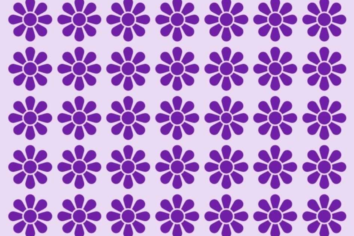 Encontre a flor diferente neste desafio visual. Fonte: Jagran Josh.