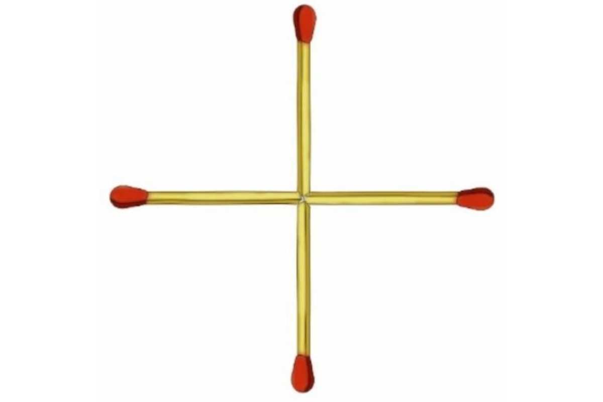 Consegue formar um quadrado movendo um palito.
