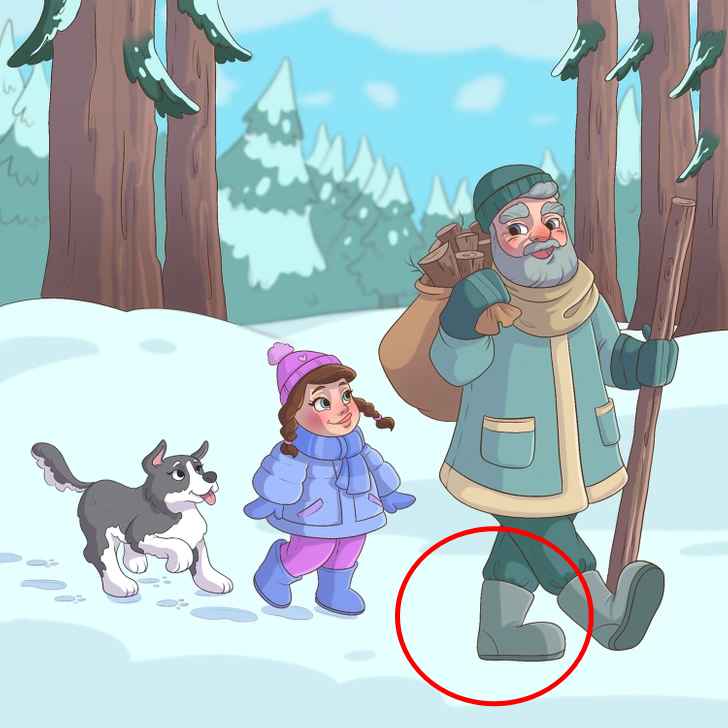 resposta de onde esta o erro na imagem da neve Resposta de onde está o erro na imagem da neve.