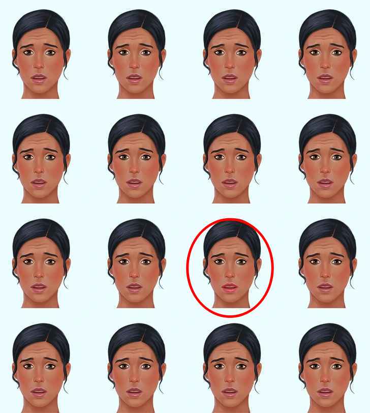 resposta de onde esta o rosto feminino diferente Resposta de onde está o rosto feminino diferente.