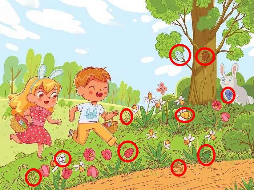 resposta de onde estao os ovos da pascoa Resposta de onde estão os 10 ovos da páscoa.