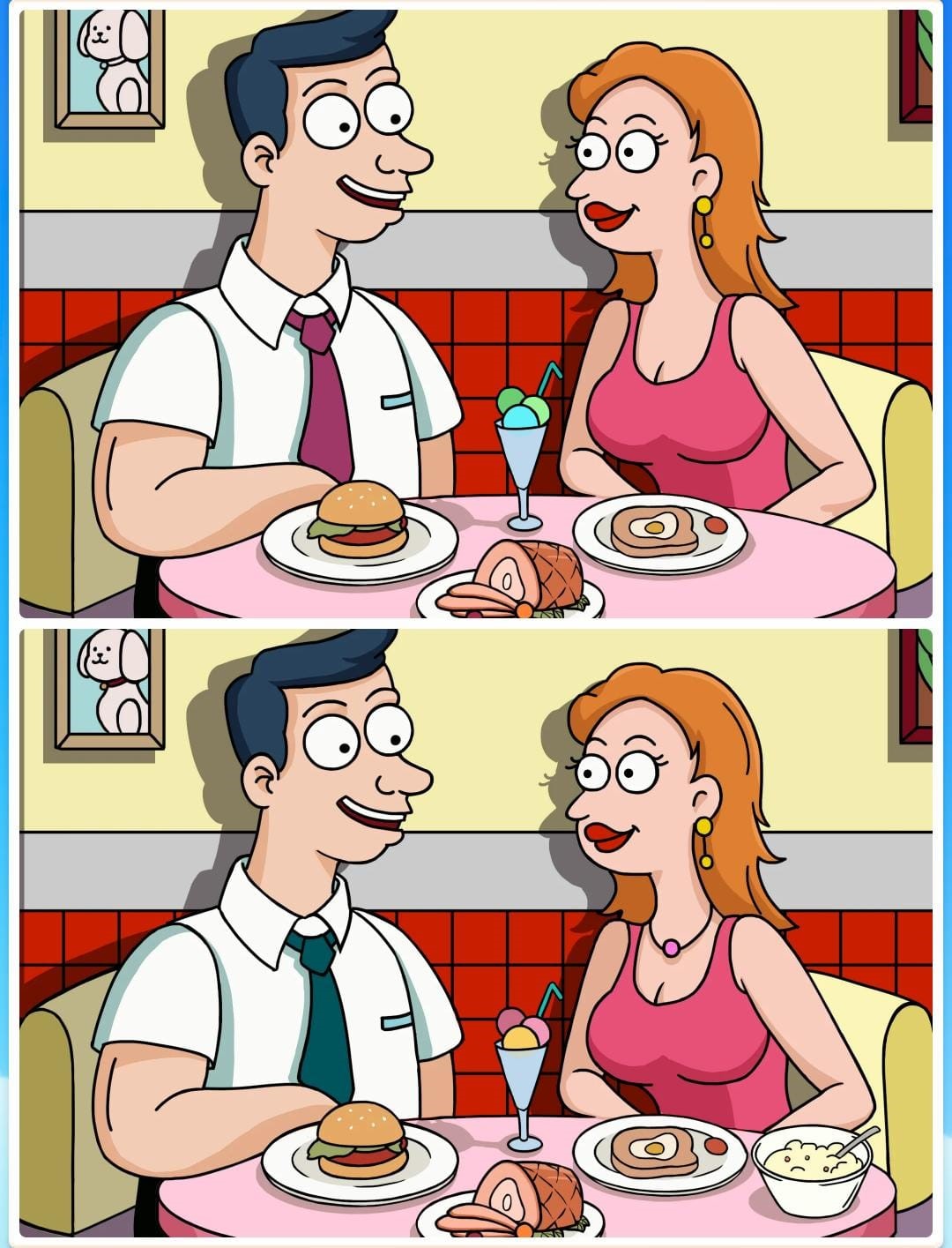Jogo das diferenças do casal Jogo das diferenças do casal