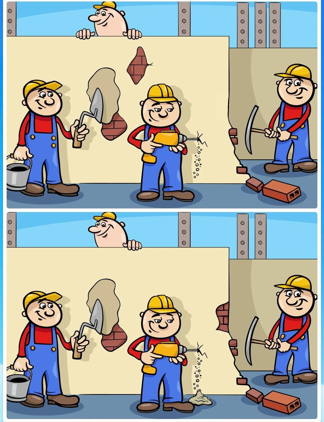 Jogo dos seis erros da construção Jogo dos seis erros da construção