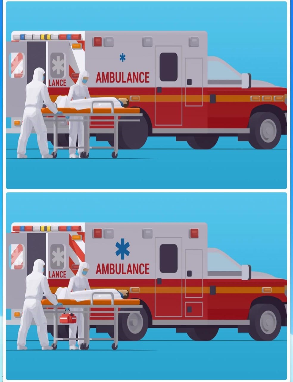 Jogo dos oito erros da ambulância Jogo dos oito erros da ambulância