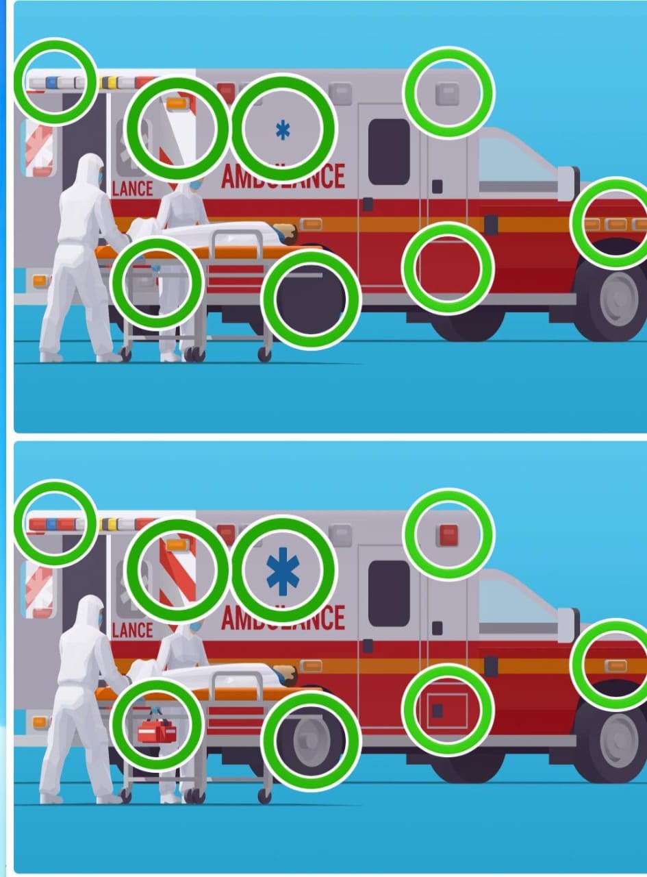 Resultado do Jogo dos oito erros da ambulância Resultado do Jogo dos oito erros da ambulância