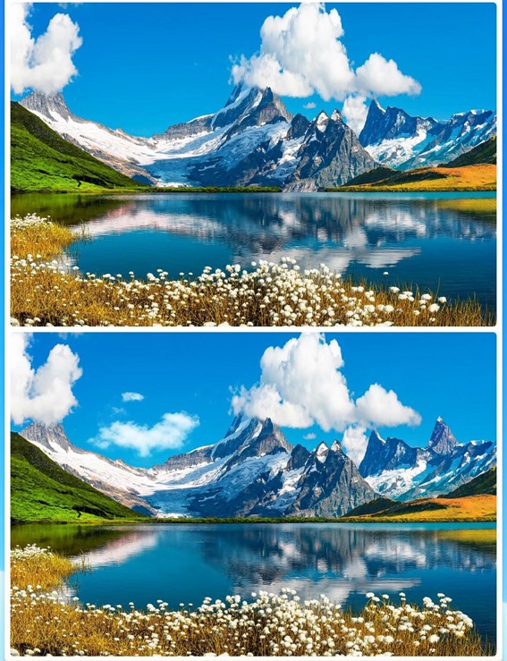 Jogo dos cinco erros na montanha: encontre as diferenças entre as imagens da paisagem em menos de 10 segundos Desafio do Jogo dos cinco erros na montanha