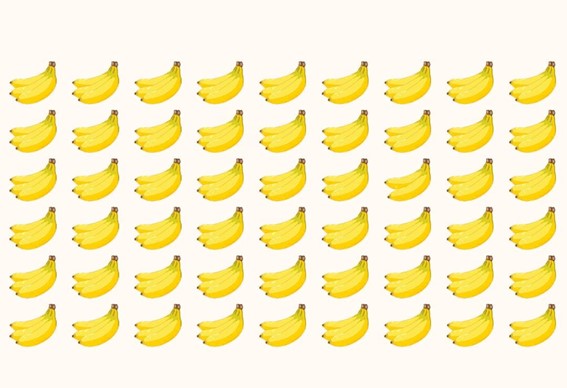 Teste de concentração da banana: encontre a banana diferente em menos de 10 segundos Desafio do Teste de concentração da banana