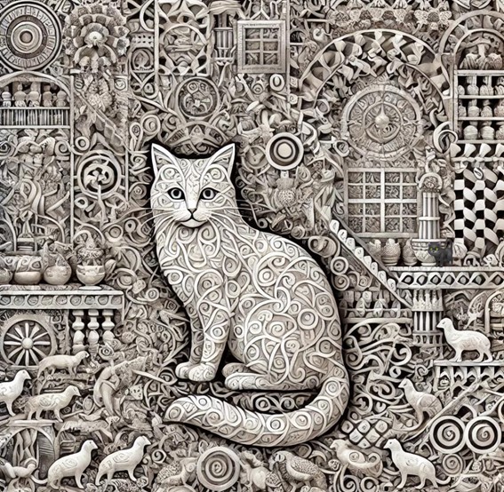 Teste de acuidade do gatinho: encontre o gato preto em menos de 10 segundos Desafio Teste de acuidade do gatinho