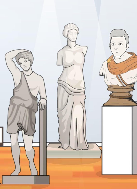 Teste de visão da estátua; encontre a estátua falsa em menos de 5 segundos Desafio do Teste de visão da estátua