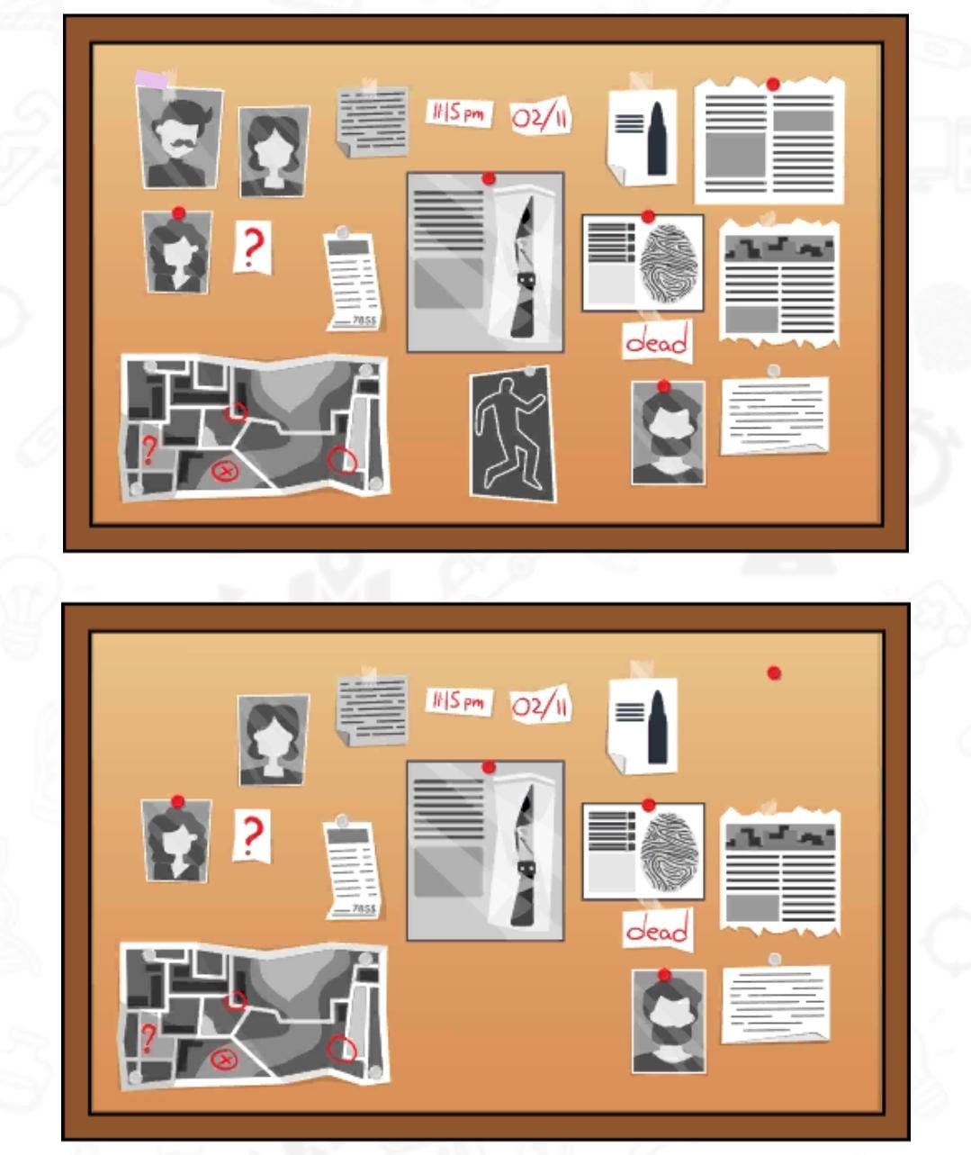 Jogo dos três erros investigativo: encontre três diferenças em menos de 10 segundos Desafio do Jogo dos três erros investigativo