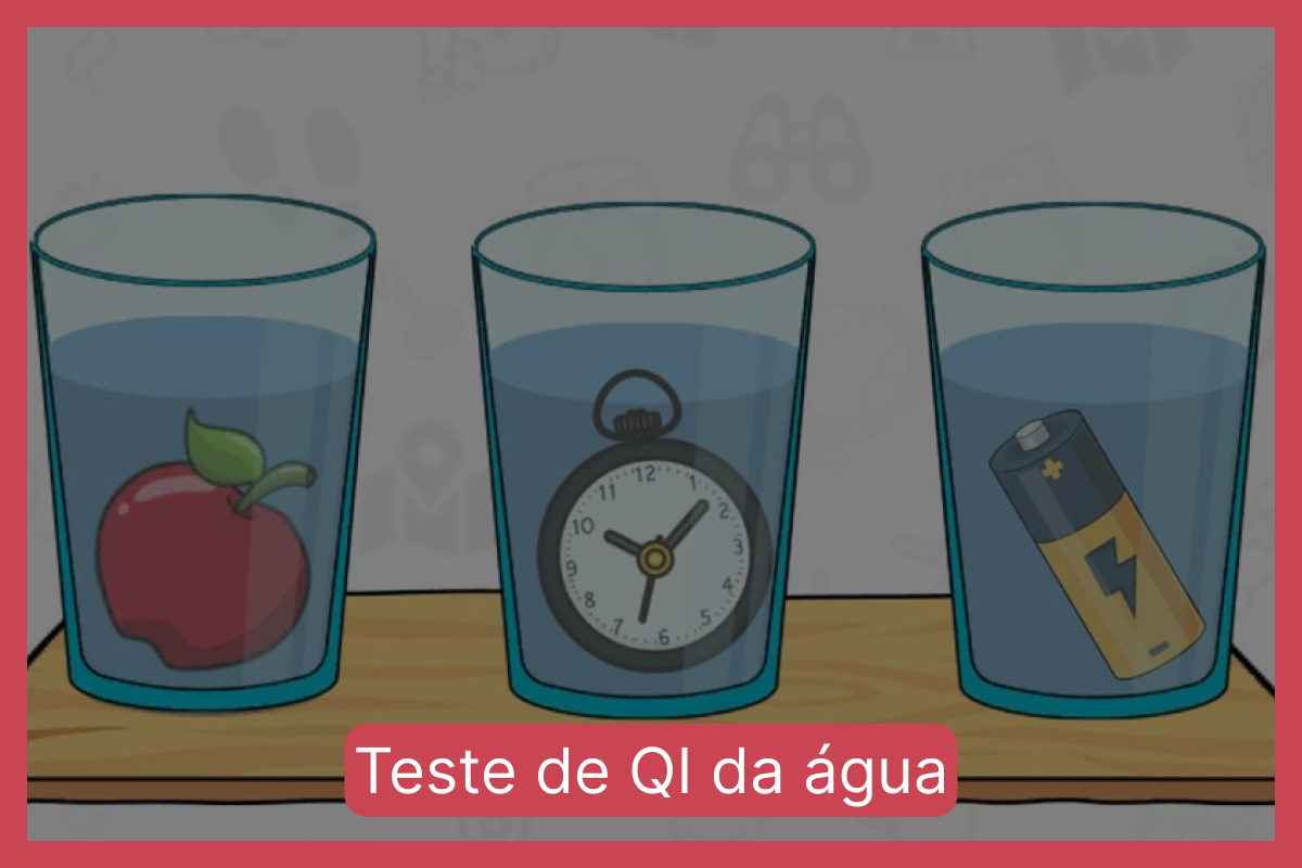 Teste de QI da água: aponte o copo com menos água em 5 segundos
