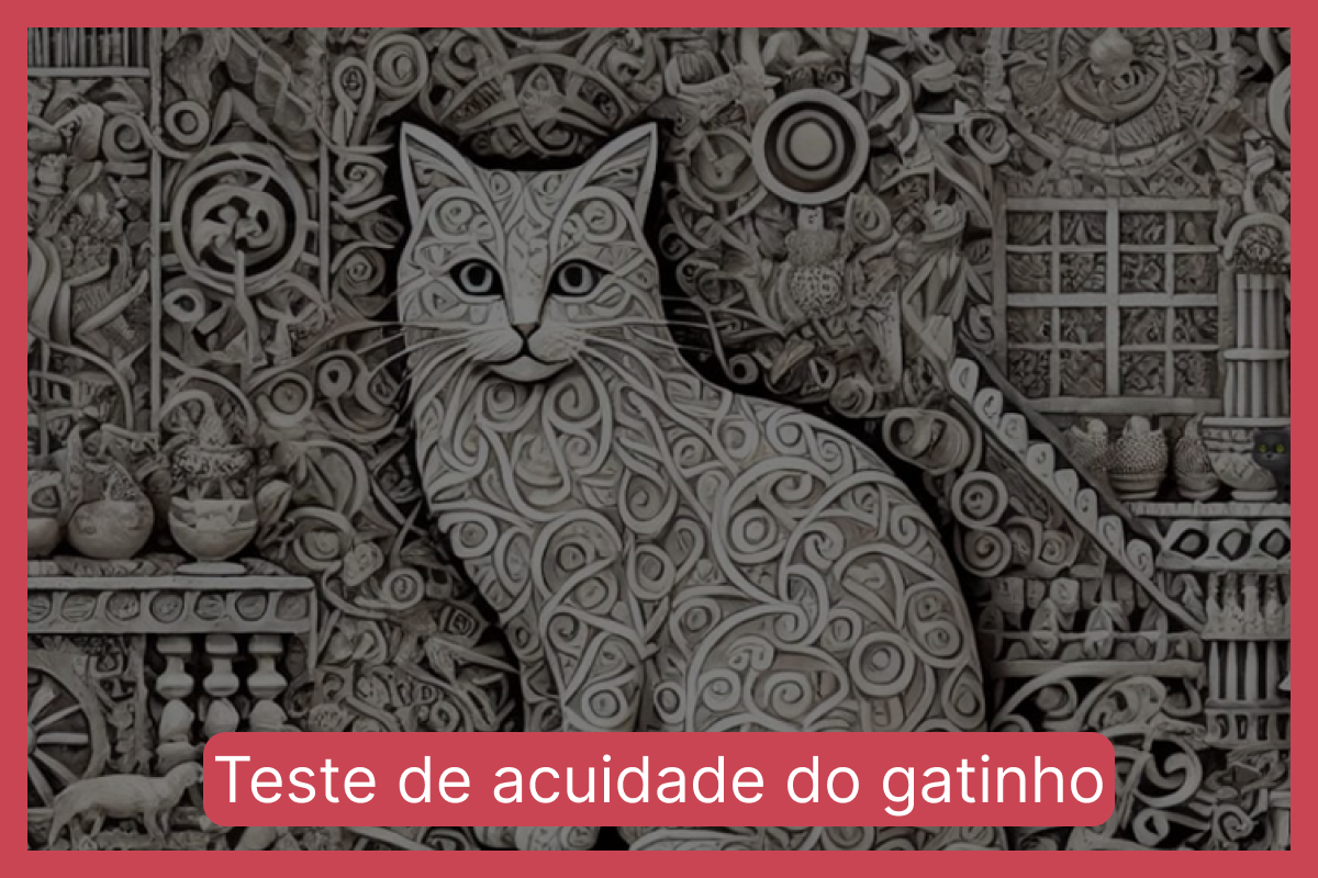 Teste de acuidade do gatinho: encontre o gato preto em menos de 10 segundos
