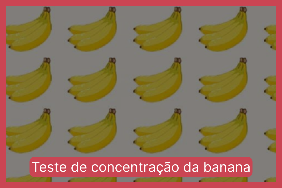 Teste de concentração da banana: encontre a banana diferente em menos de 10 segundos