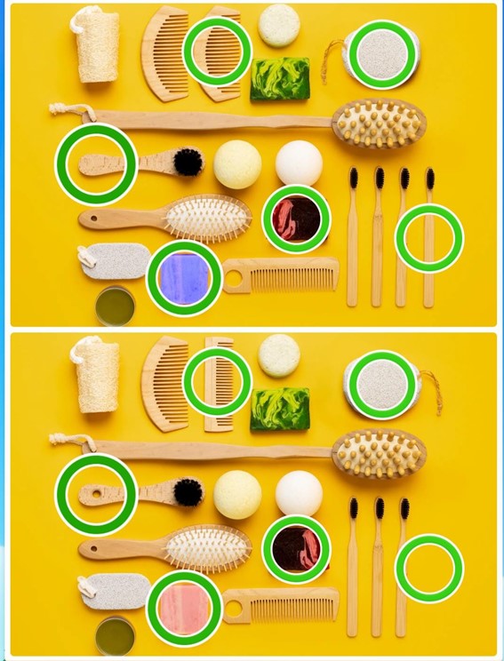 Jogo dos 6 erros dos objetos: encontre as diferenças entre as imagens dos objetos em menos de 10 segundos Resultado do Jogo dos 6 erros dos objetos