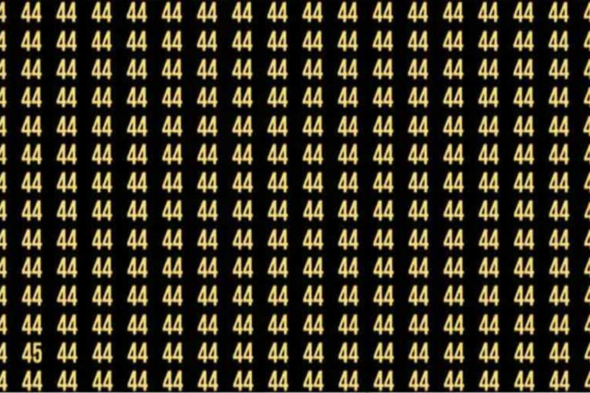Desafio visual -encontre o número 45. Fonte: Jagran Josh.