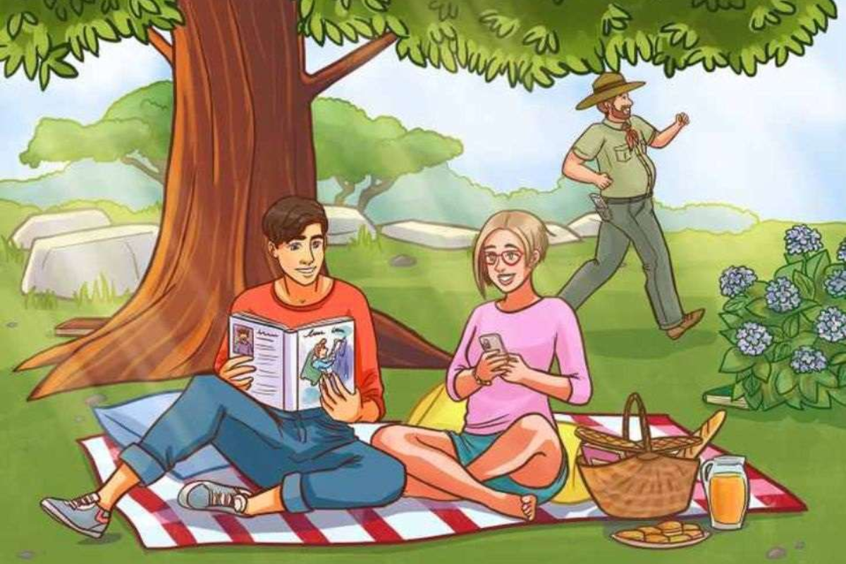 Desafio visual encontre 5 livros na imagem. Fonte: Jagran Josh.