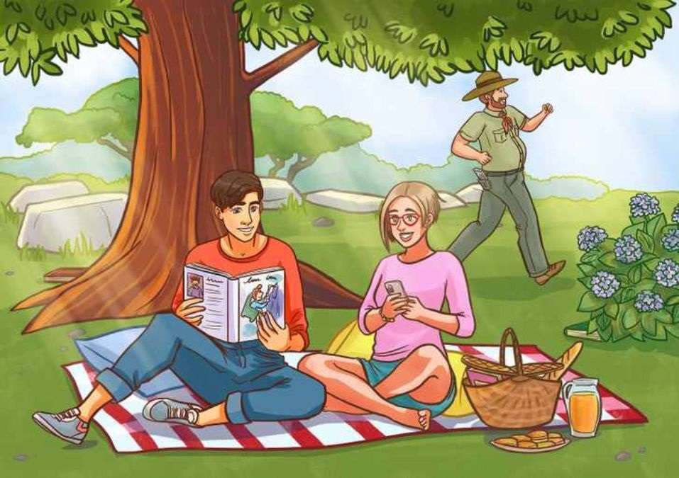desafio visual encontre cinco livros escondidos Desafio visual encontre 5 livros na imagem. Fonte: Jagran Josh.