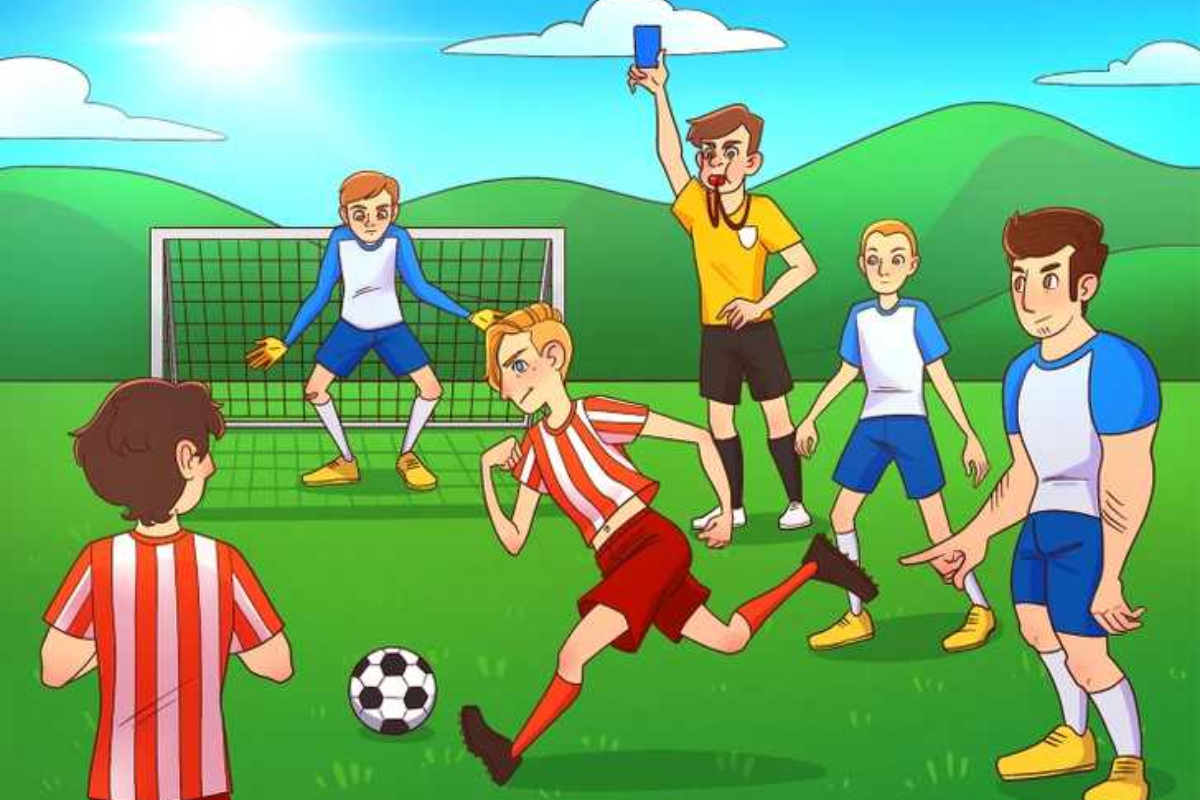 Descubra qual o erro na imagem do futebol. Fonte: Jagran Josh.