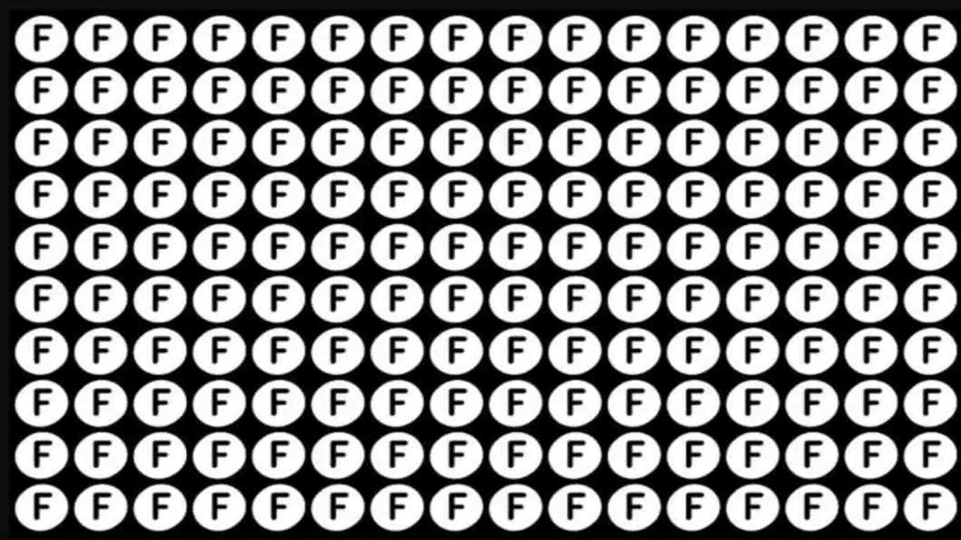 Ilusão de Ótica: você consegue encontrar a letra escondida entre os Fs em 5 segundos?