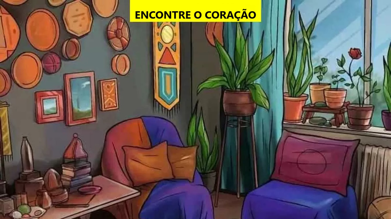 Ilusão de Ótica: será que você consegue encontrar o coração em 5 segundos?