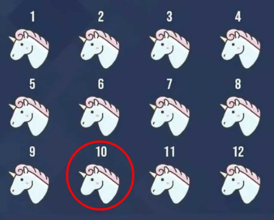 encontre o unicornio diferente resposta Encontre o unicórnio diferente