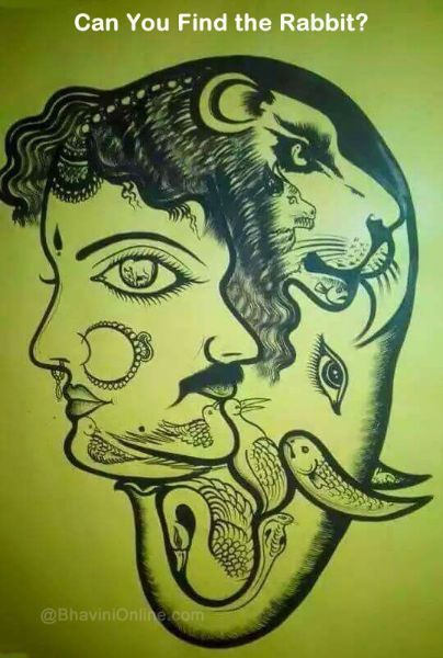 ilusao de otica encontre o coelho Ilusão de ótica - encontre o coelho na imagem. Fonte: Jagran Josh.