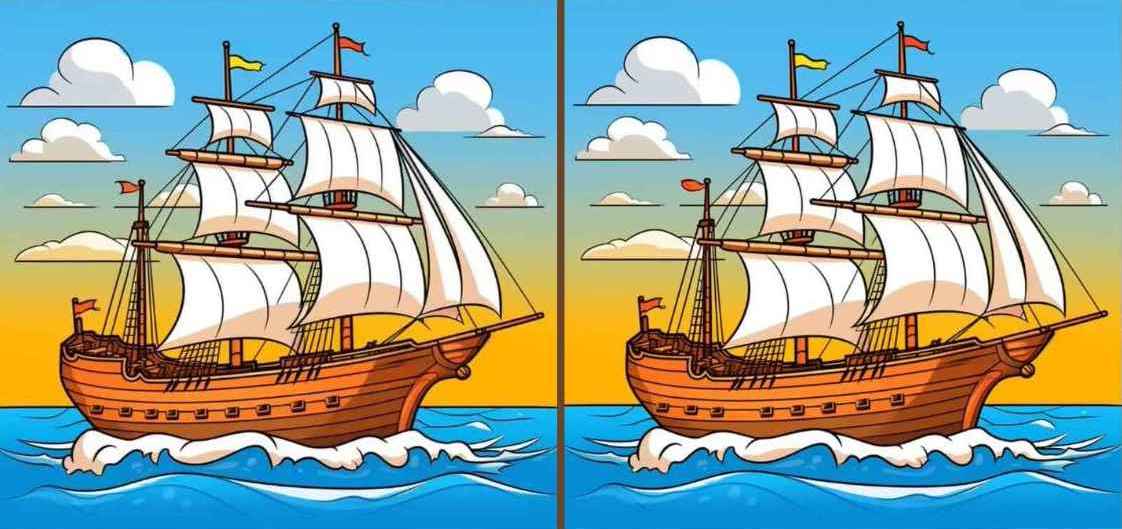 Encontre a Diferença: será que você consegue identificar as 3 diferenças entre os navios? Encontre a Diferença: será que você consegue identificar as 3 diferenças entre os navios?