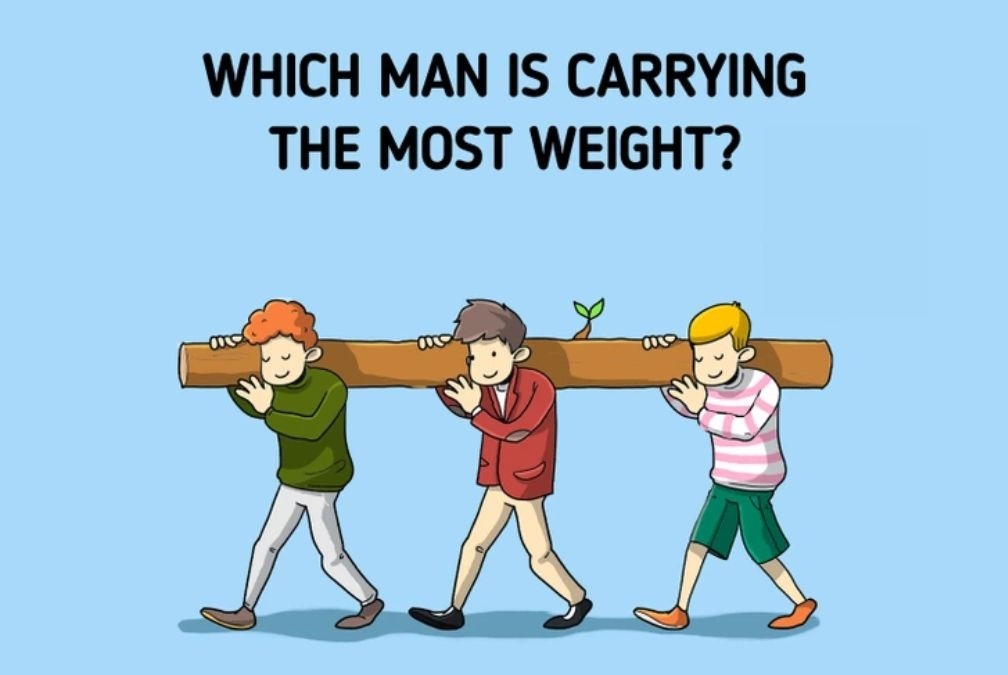 teste de qi qual dos homens esta carregando mais peso Teste de QI: qual dos homens está carregando mais peso? Fonte: Jagran Josh.