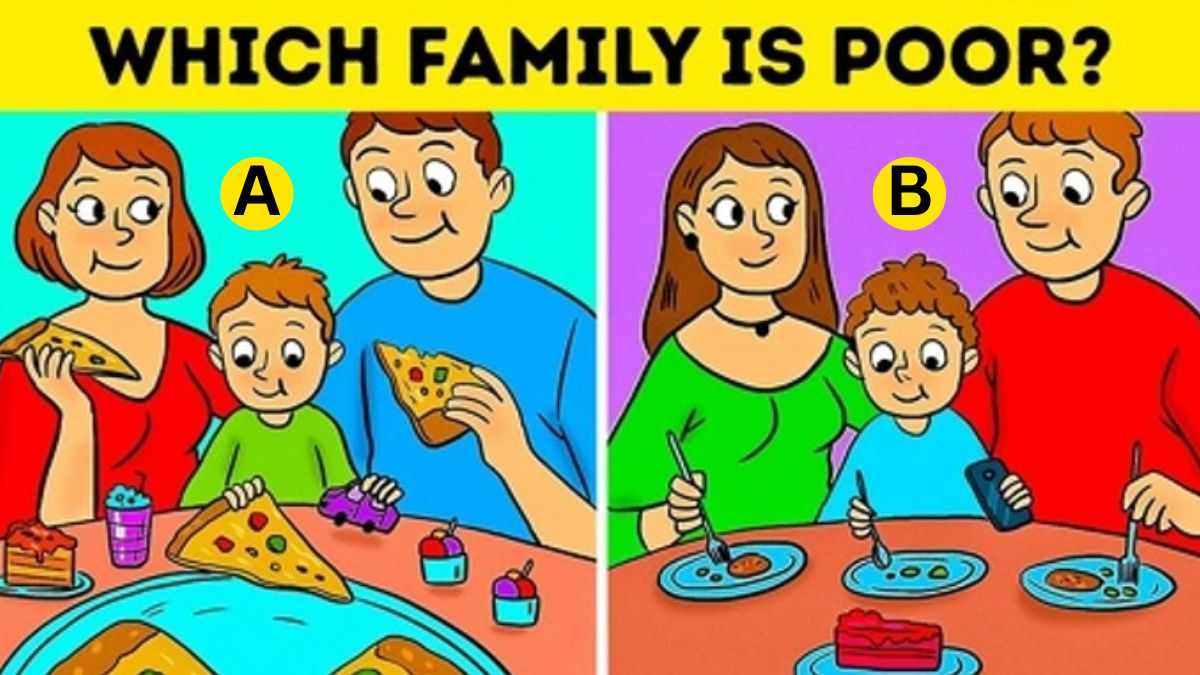 teste de qi qual familia e a pobre Teste de QI - qual família é a pobre? Fonte: Jagran Josh.