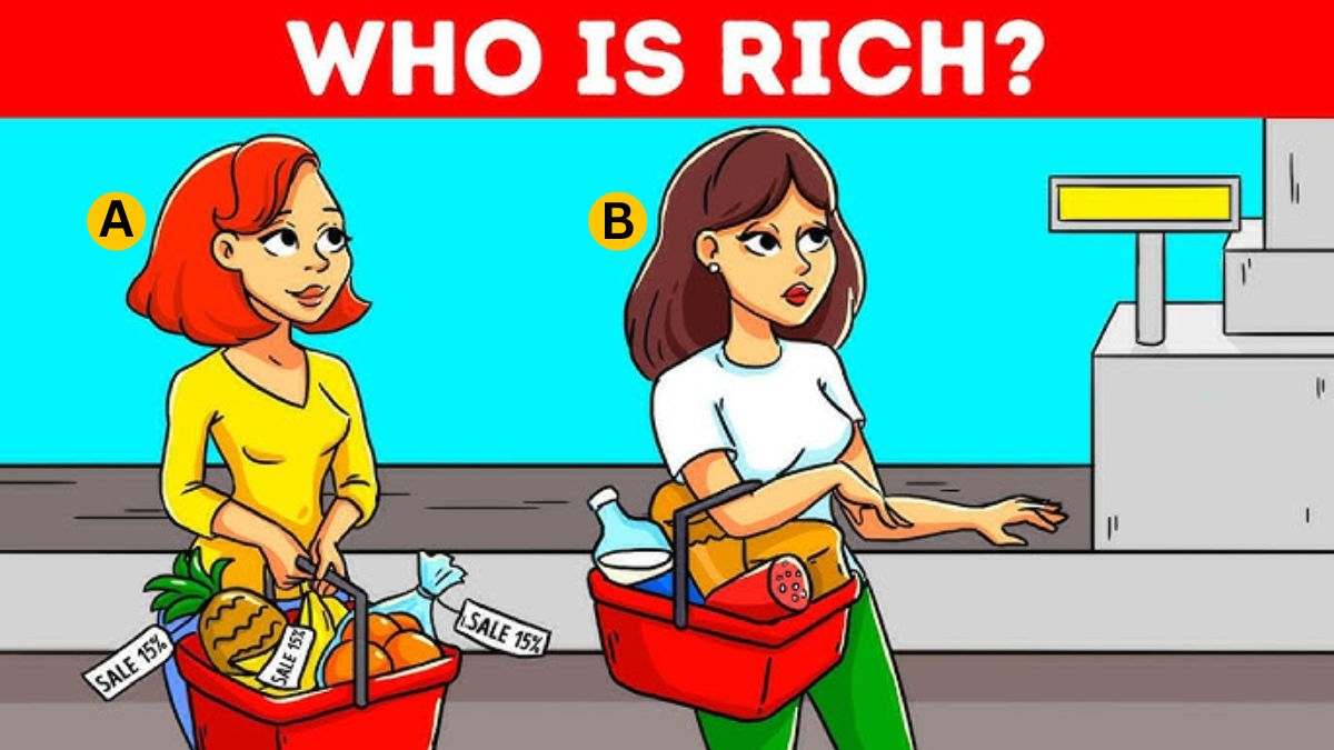teste de qi quem e a mulher rica Teste de QI - quem é a mulher rica no mercado. Fonte: Jagran Josh.