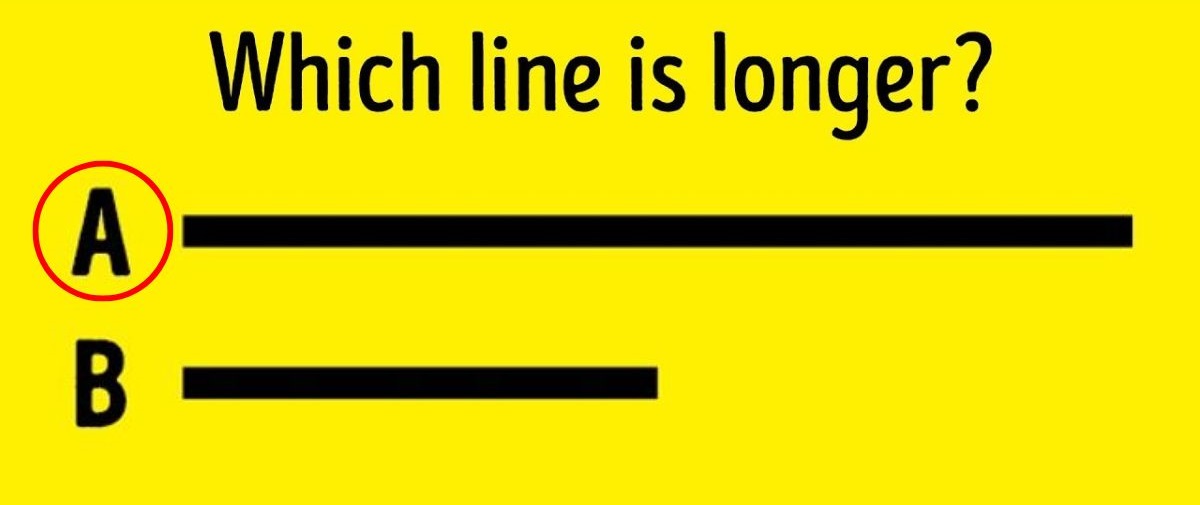 teste de qi resposta de qual linha e mais longa Teste de QI - resposta de qual linha é mais longa. Fonte: Jagran Josh.