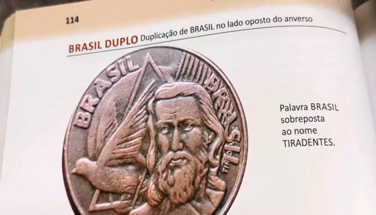 Moeda 5 centavos Brasil duplo Moeda 5 centavos Brasil duplo