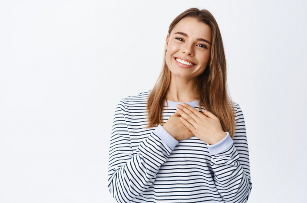 Captura de tela Perceba que o gênero de “obrigado” ou “obrigada” é determinado sempre pela pessoa que realiza o agradecimento. Imagem: Freepik