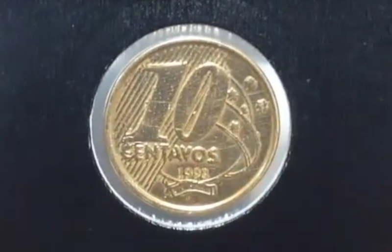 Moeda 10 centavos estrela dupla Moeda 10 centavos estrela dupla