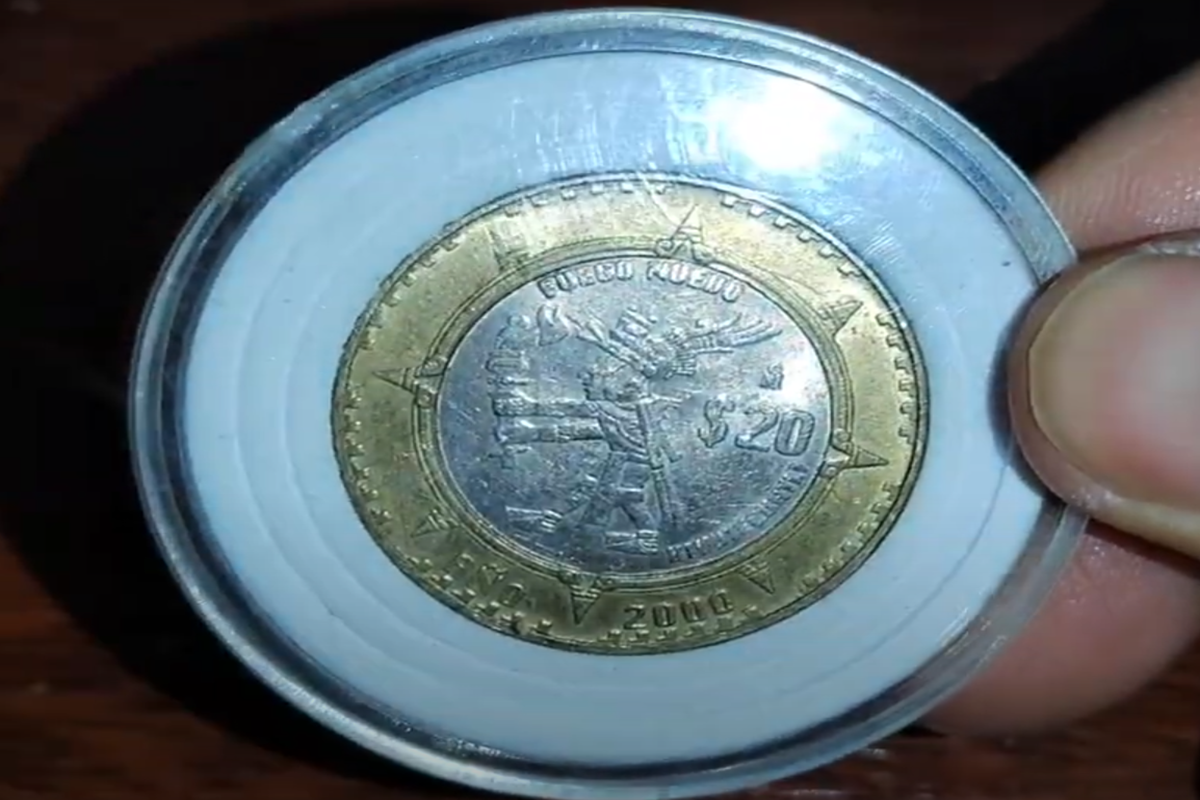Moeda de 20 pesos Fuego Nuevo