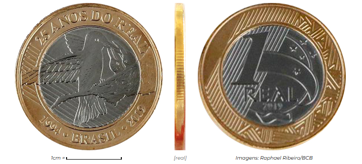 Moeda do Beija-flor Comemorativa dos anos do Plano Real Moeda do Beija-flor Comemorativa dos anos do Plano Real
