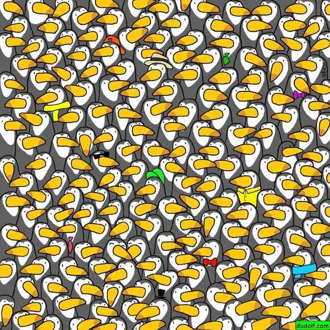 desafio visual do tucano Desafio visual do pinguim. Fonte: Jagran Josh.
