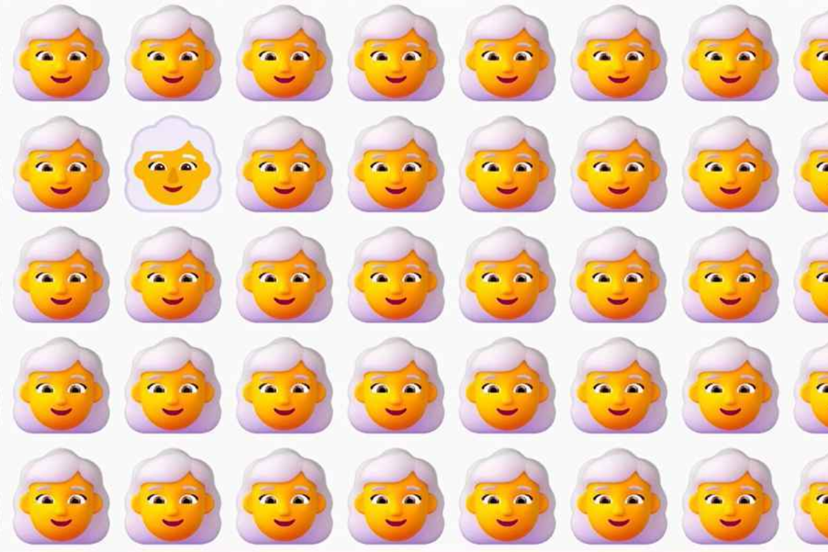 Desafio visual -encontre o emoji diferente da mulher. Fonte: Jagran Josh.