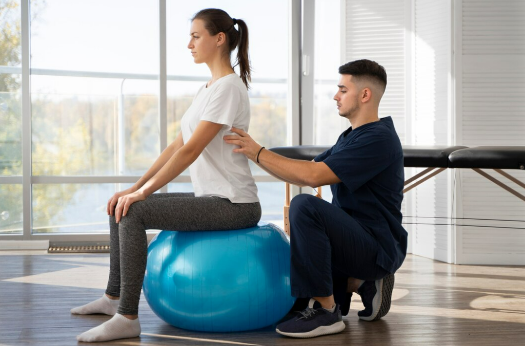 fisioterapia Fisioterapeutas trabalham com a reabilitação física.