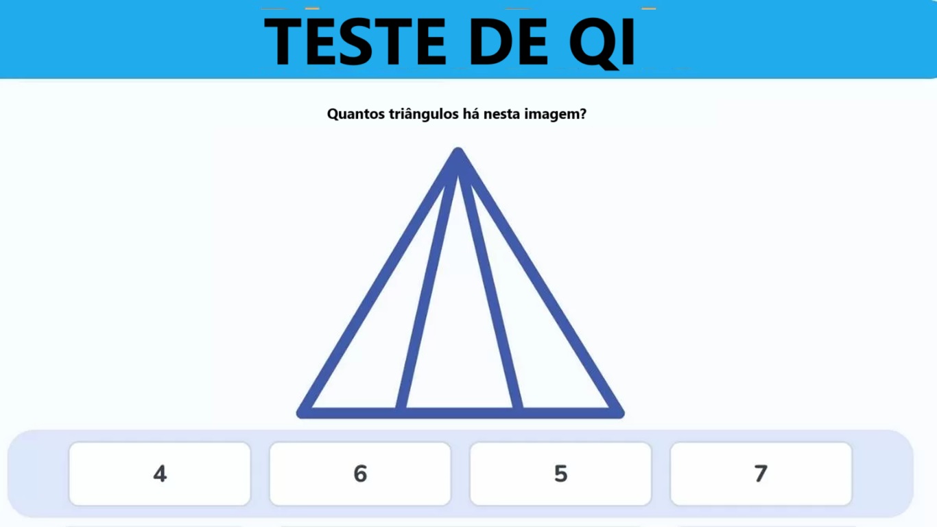Teste de QI: quantos triângulos tem nesta imagem? Teste de QI: quantos triângulos tem nesta imagem?