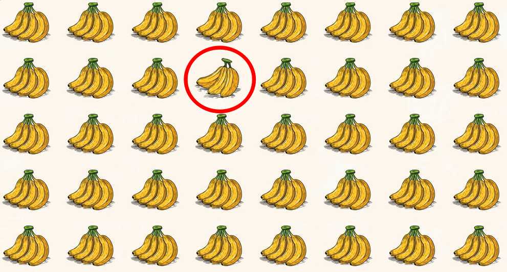 resposta do desafio visual da banana Resposta do desafio visual da banana. Fonte: Jagran Josh.