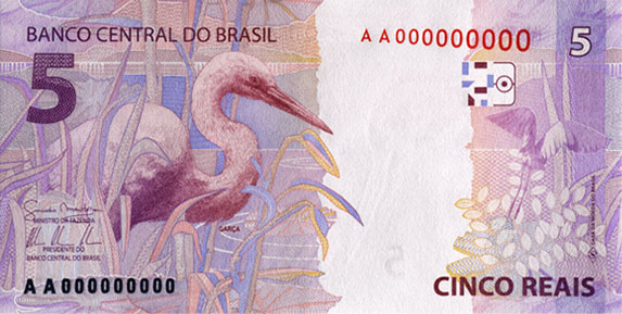 Cédula 5 reais Cédula 5 reais