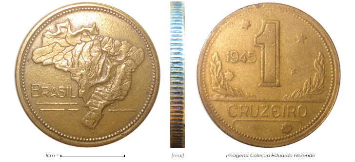 Moeda 1 cruzeiro 1945; Moeda 1 cruzeiro 1945;