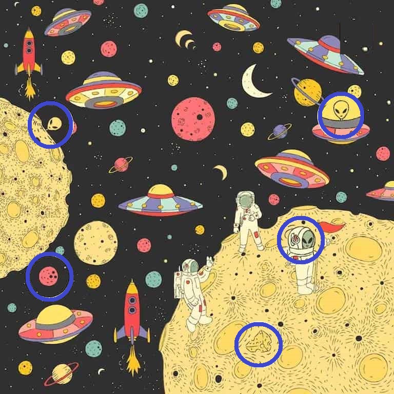 Teste Visual: descubra 5 elementos escondidos no espaço em 15 segundos Teste Visual: descubra 5 elementos escondidos no espaço em 15 segundos