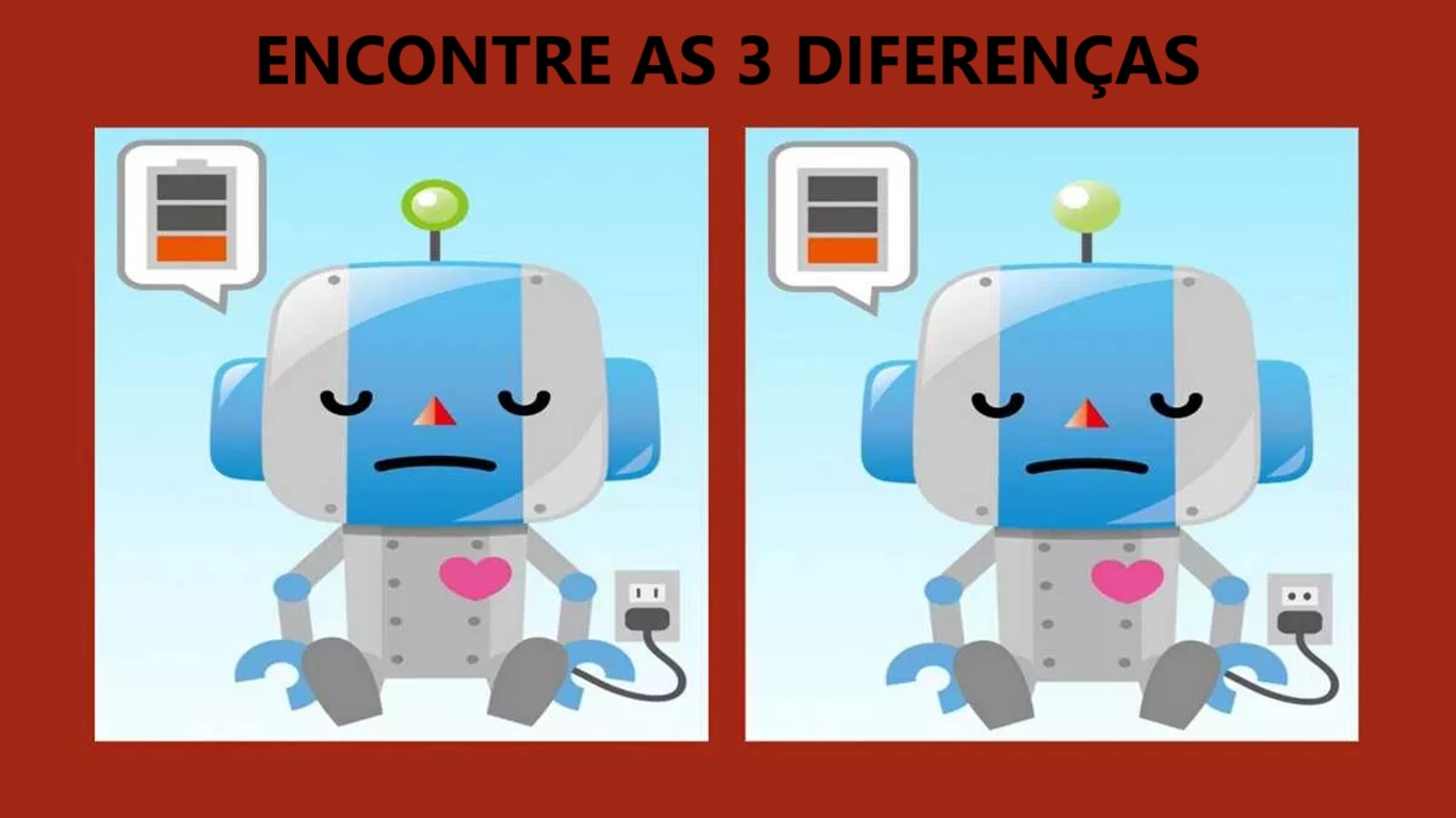 Teste de QI: encontre as 3 diferenças entre as imagens dos robôs