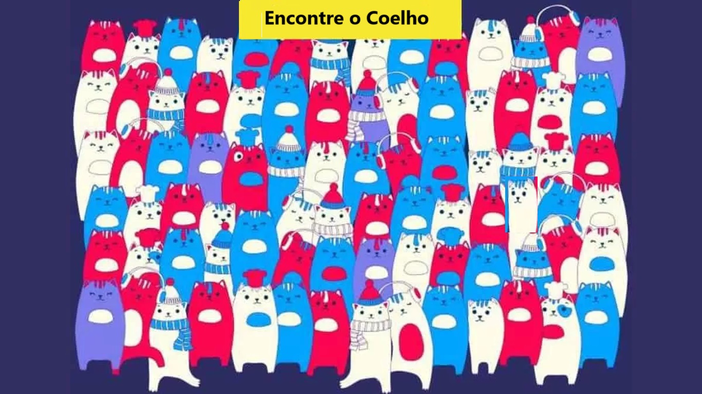 Ilusão de Ótica: será que você consegue encontrar o coelho entre os gatos?
